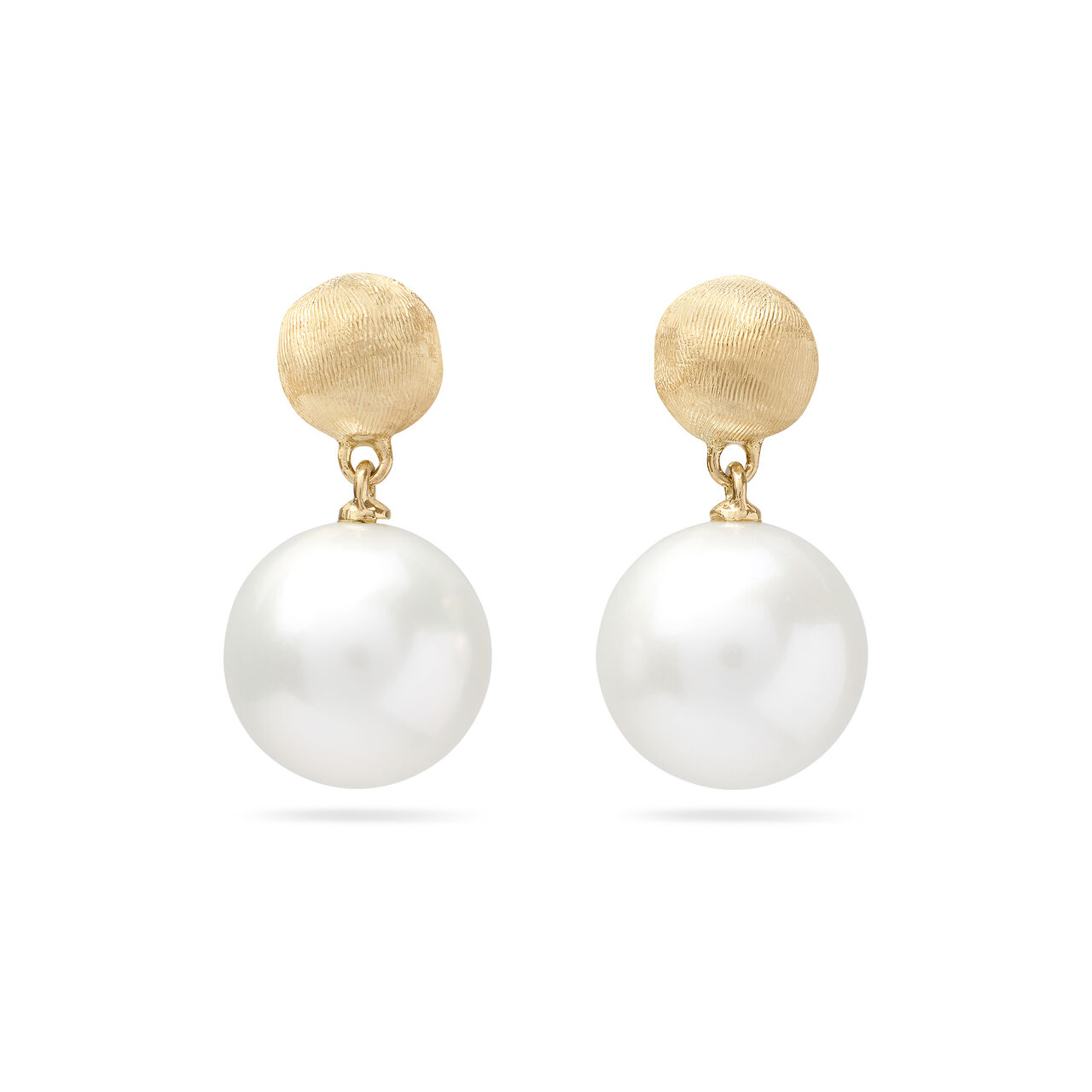 Marco Bicego Africa Yellow Gold and Pearl Earrings OB1011 PL01 Y Front image number 0